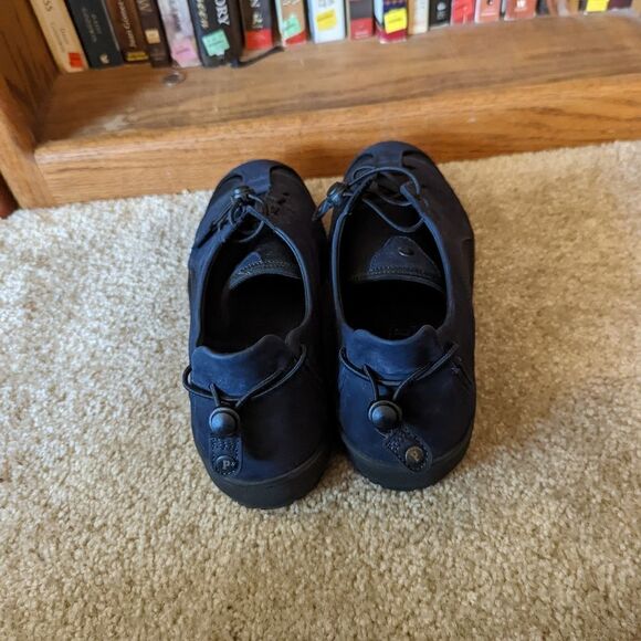 Pandere orthopedic adjustable leather sneaker sz 12 euc blue suede - Picture 4 of 5